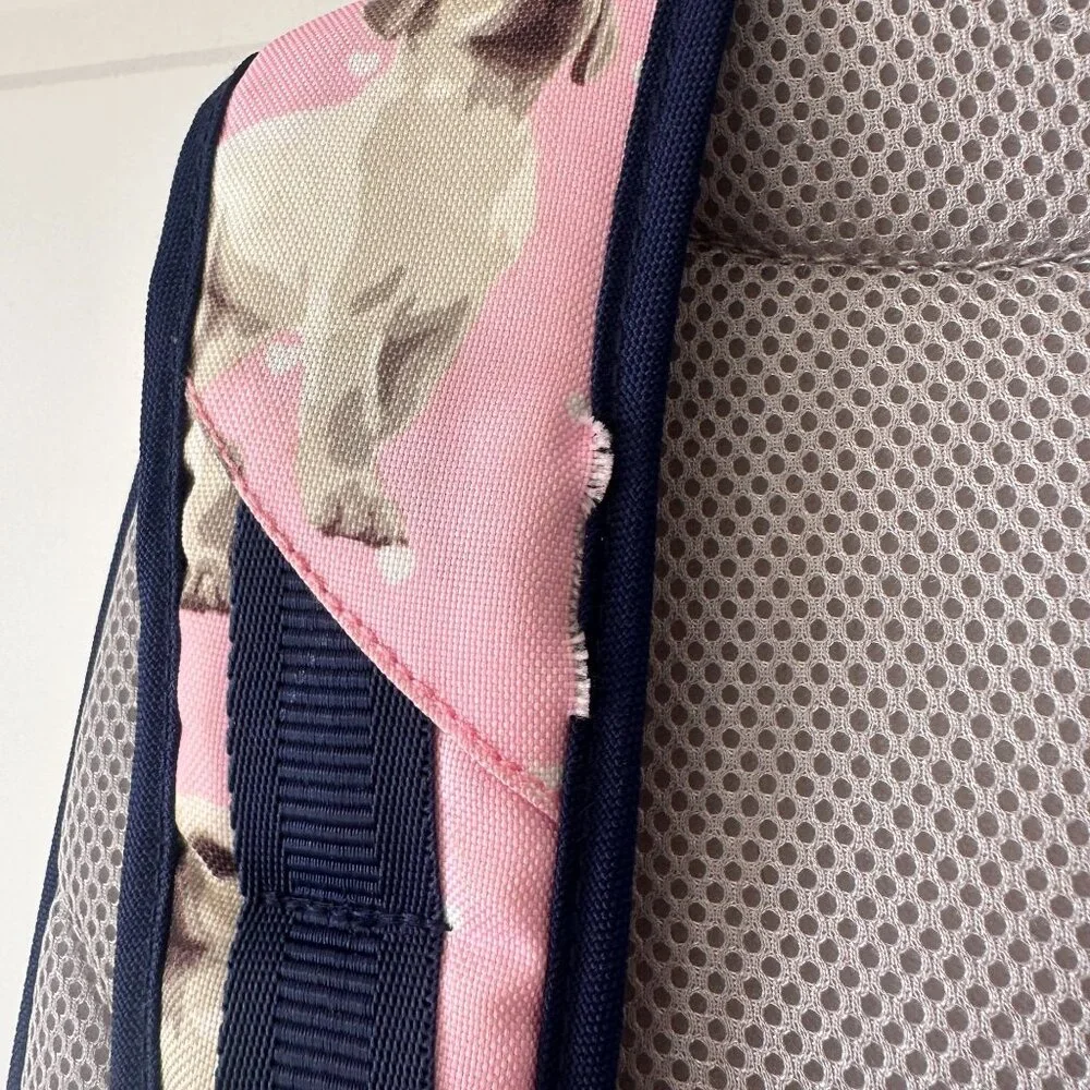 Pottery Barn Mackenzie Pink Navy Puppy Backpack 